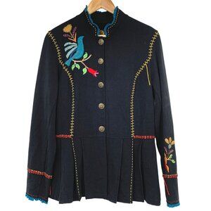 Double D Ranch XS/S Black Stretch Knit Blazer RH10469 GUC Western Couture